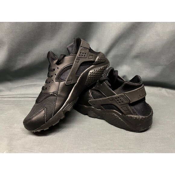 Nike Kids Huarache Run (PS) Sneakers Triple Black Size 1.5Y Display NEW NO BOX! - Picture 2 of 6